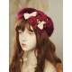 Hoshibako Works Bow Plush Beret(Pre-Made/8 Colours)